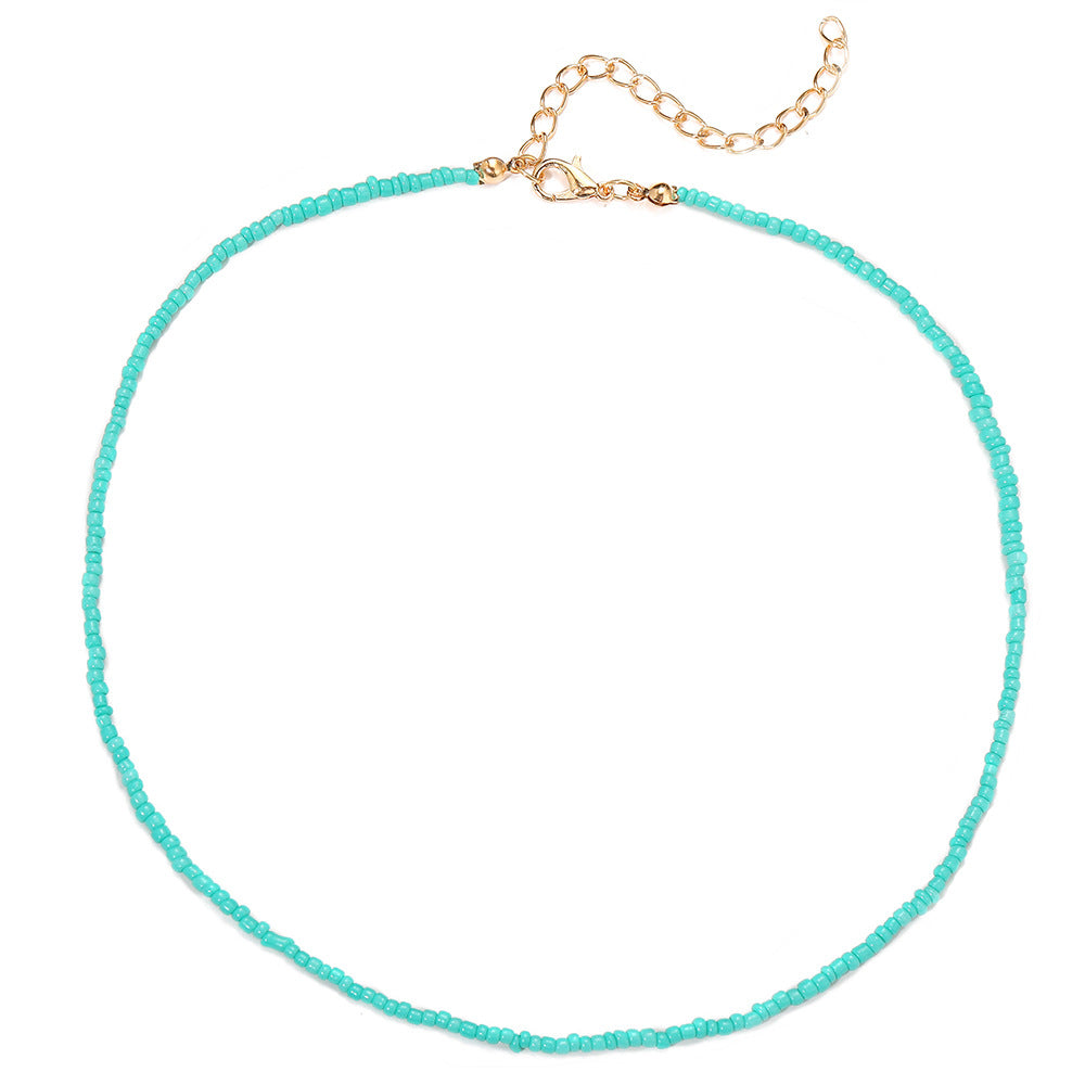 Damen feine Halskette mit goldfarbenen Akzenten und eleganten Glasperlen Shop Nory