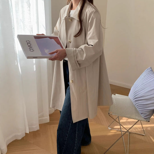 Damen Elegante und zeitlose Trenchcoat Shop Nory