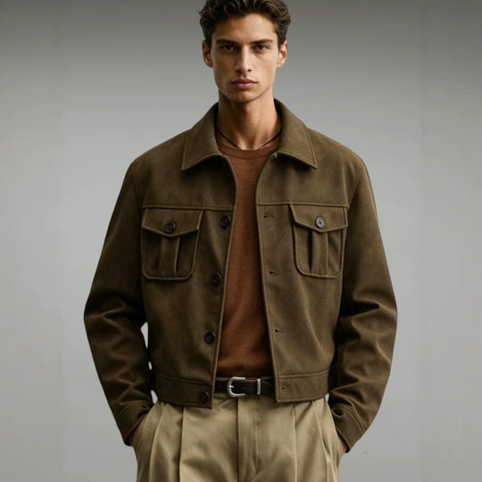 Herren Modische Kurzjacke mit großen Taschen