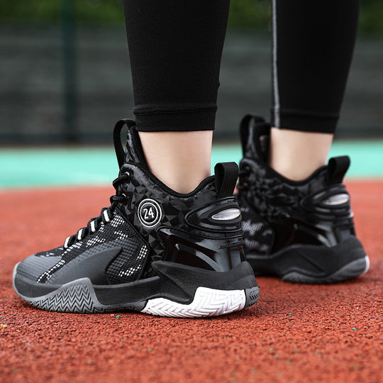 Herren Basketball-High-Top Sneaker mit geometrischem Struktur-Obermaterial und griffiger Herringbone-Sohle Shopy Nory