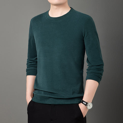 Herren Feiner Rundhals-Pullover aus leichtem Stretch-Strick mit schmaler Silhouette Shop Nory