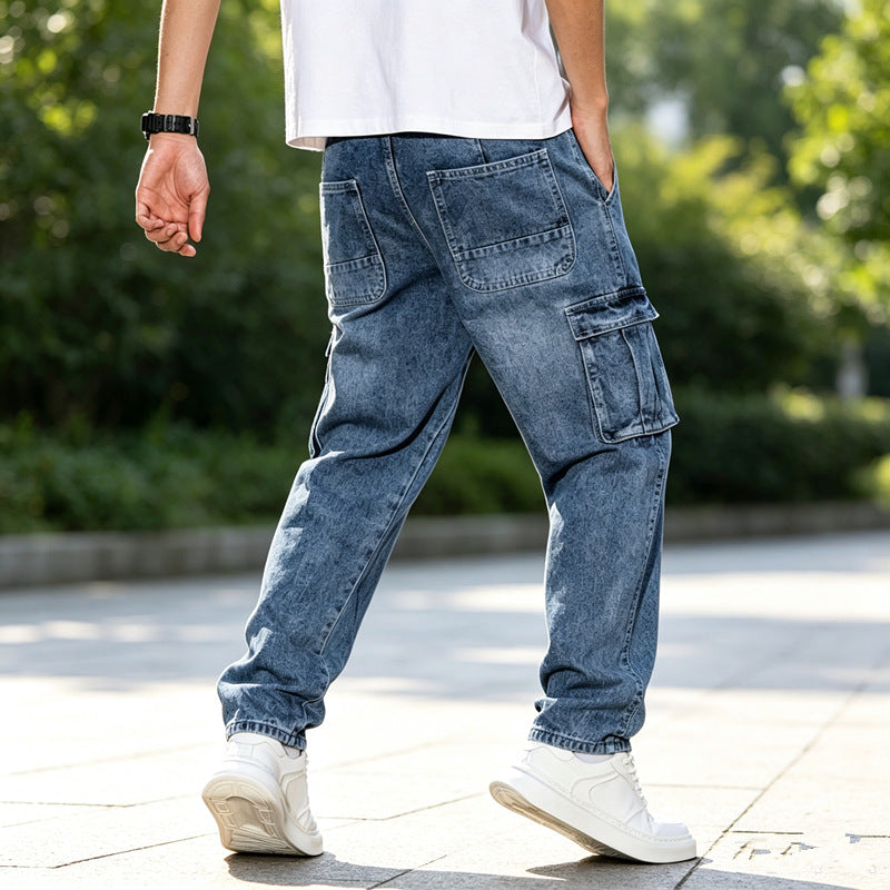 Herren Coole Cargo-Jeans mit elastischem Bündchen Shop Nory