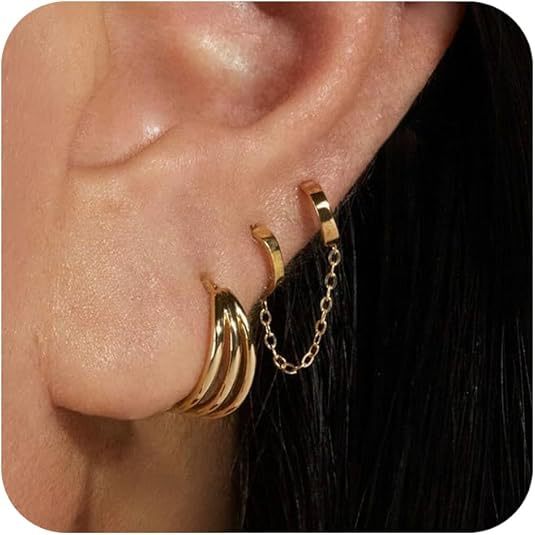 Damen Ohrstecker mit elegantem Kettendesign Shop Nory