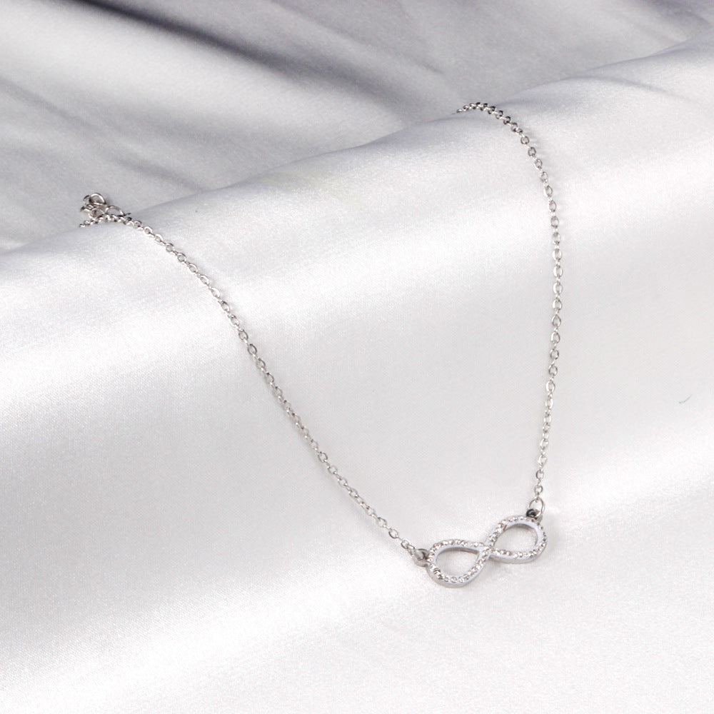Damen Halskette mit unendlichem Anhänger aus hochwertigem Edelstahl Shop Nory