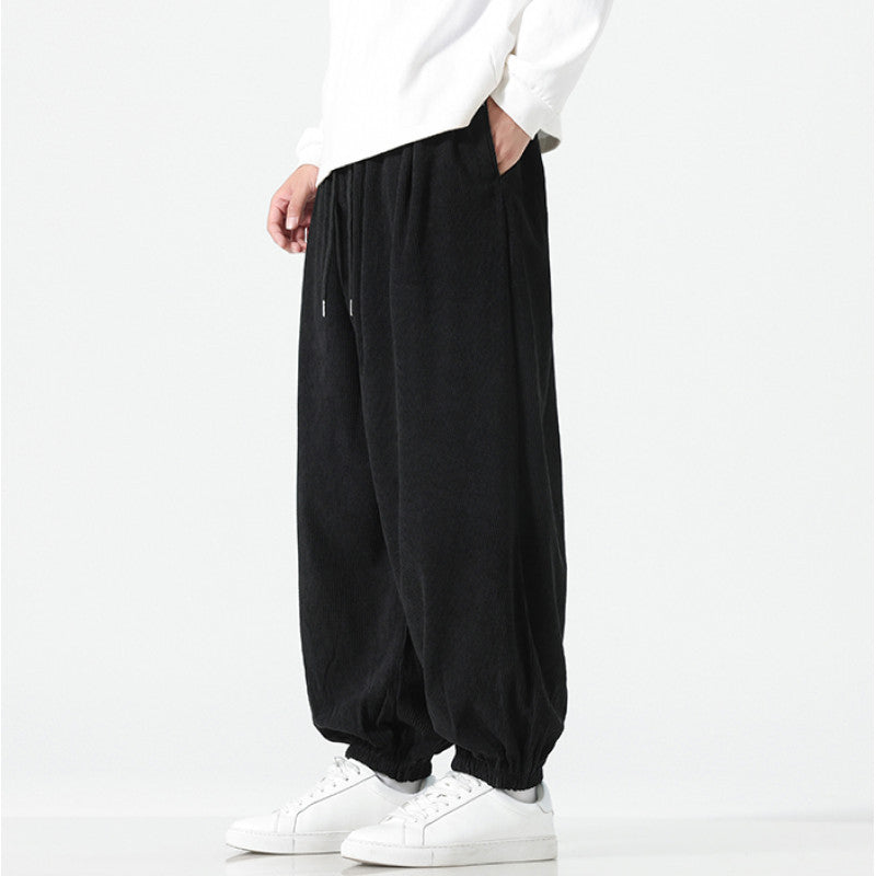 Herren Weite Cordhose im Ballon-Schnitt mit Tunnelzug und elastischem Bündchen Shop Nory