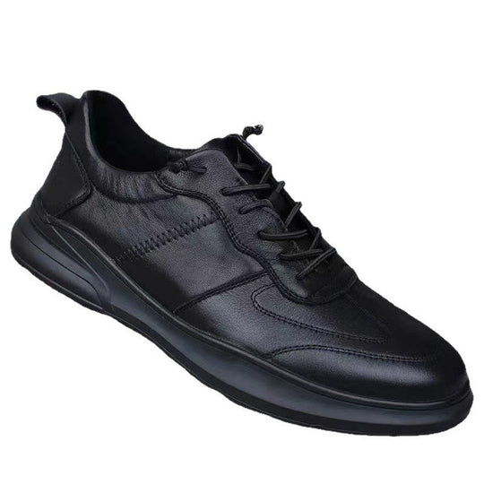 Damen Sportliche Leder Sneakers mit dämpfender Laufsohle und rutschfestem Profil