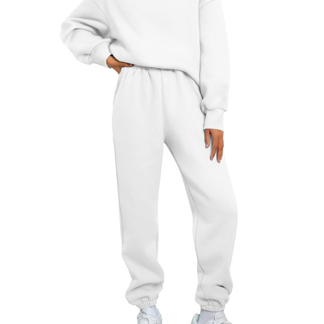 Damen nan zweiteiliges Comfort-Loungewear-Set mit oversized Rundhals, hochgeschnittener Jogginghose und elastischem Knöchelbund Shop Nory