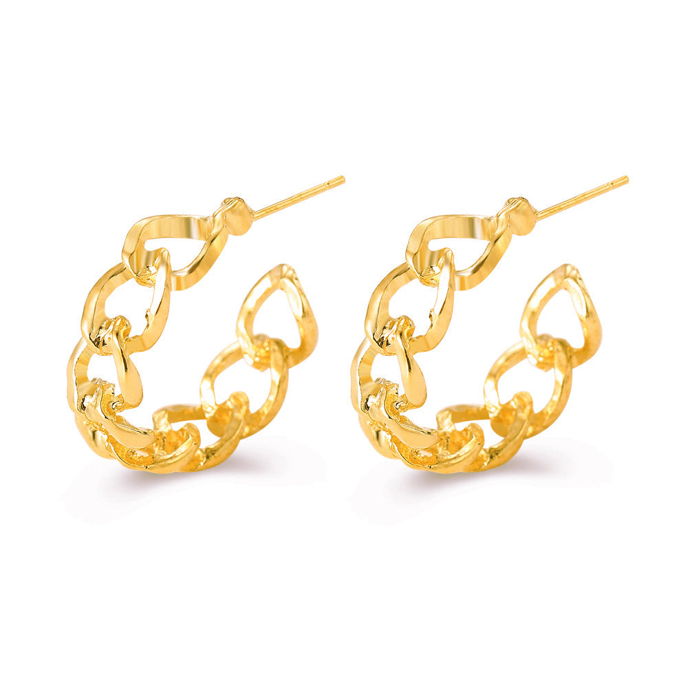 Damen Creolen mit trendy Zwirbelstruktur Shop Nory