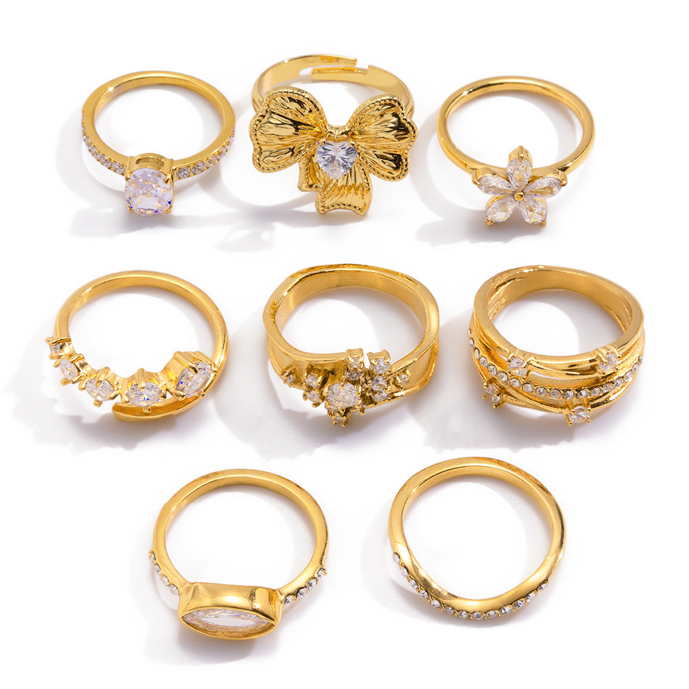 Damen eleganter Ring mit funkelndem Zirkonia-Shop Nory