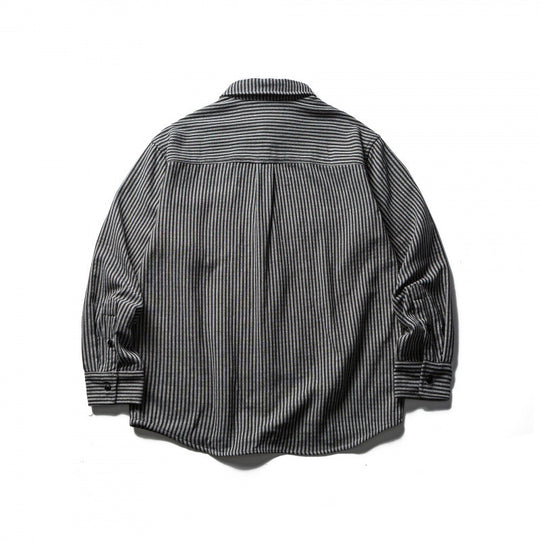 Herren Gestreiftes Oversize-Hemd aus gewaschenem Baumwollmix mit Brusttasche Shop Nory