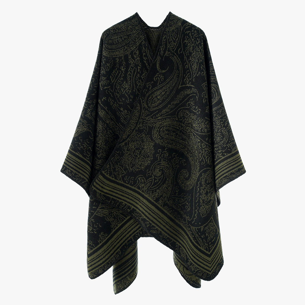 Damen Jacquardponcho mit Paisley‑Jacquard und kimonoähnlicher Oversize‑Silhouette Shop Nory