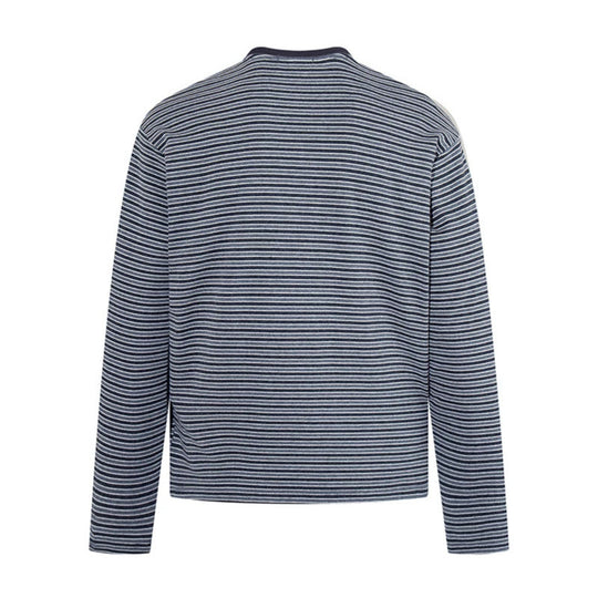 Herren Gestreiftes Langarmshirt aus Baumwollmischung mit Rundhalsausschnitt und Relaxed-Fit Shop Nory