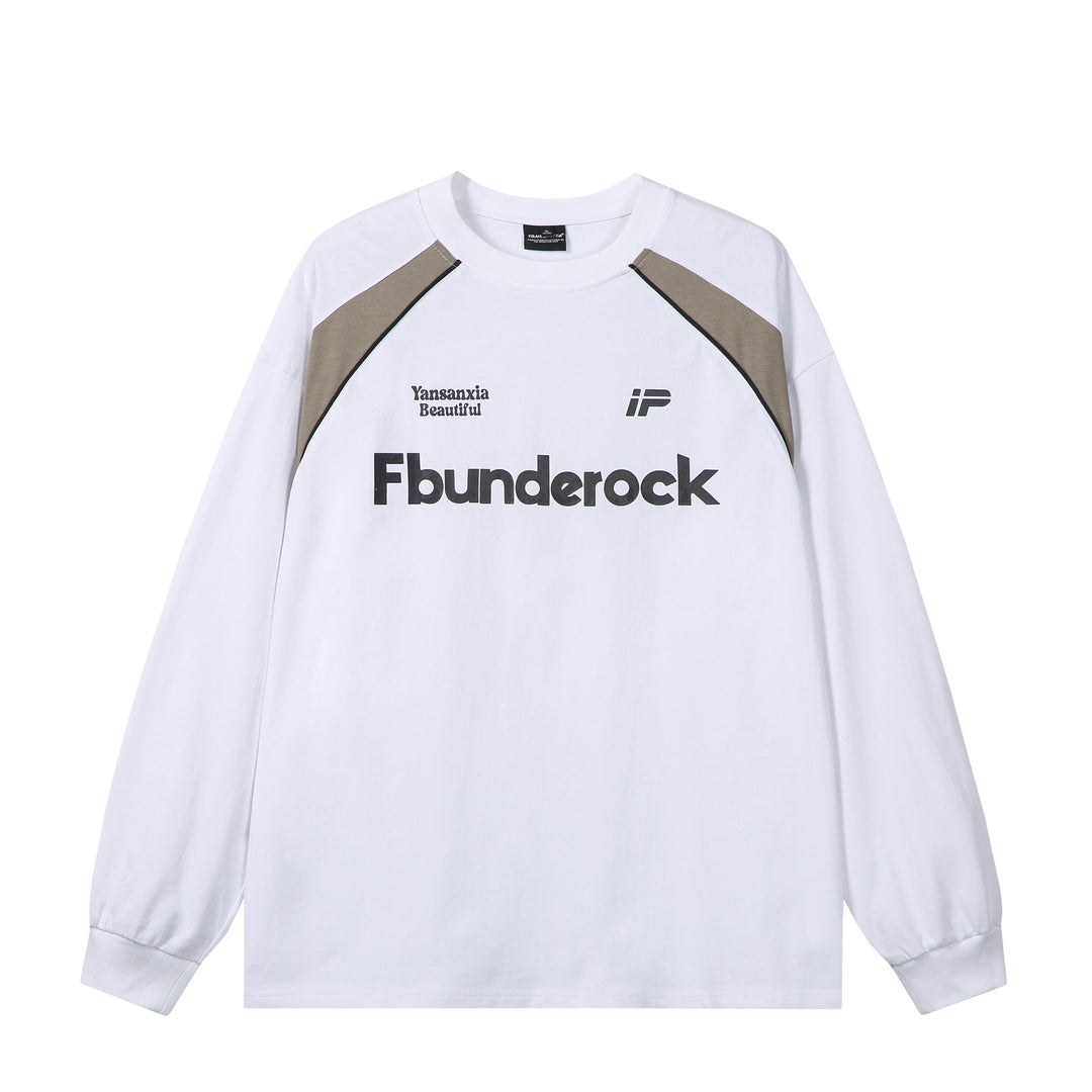 Unisex Oversize-Sweatshirt mit Raglan-Kontrasteinsätzen und großflächigem Frontprint Shop Nory