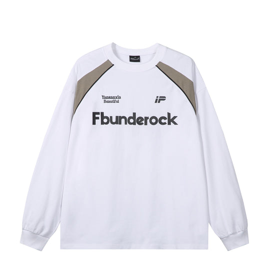 Unisex Oversize-Sweatshirt mit Raglan-Kontrasteinsätzen und großflächigem Frontprint Shop Nory