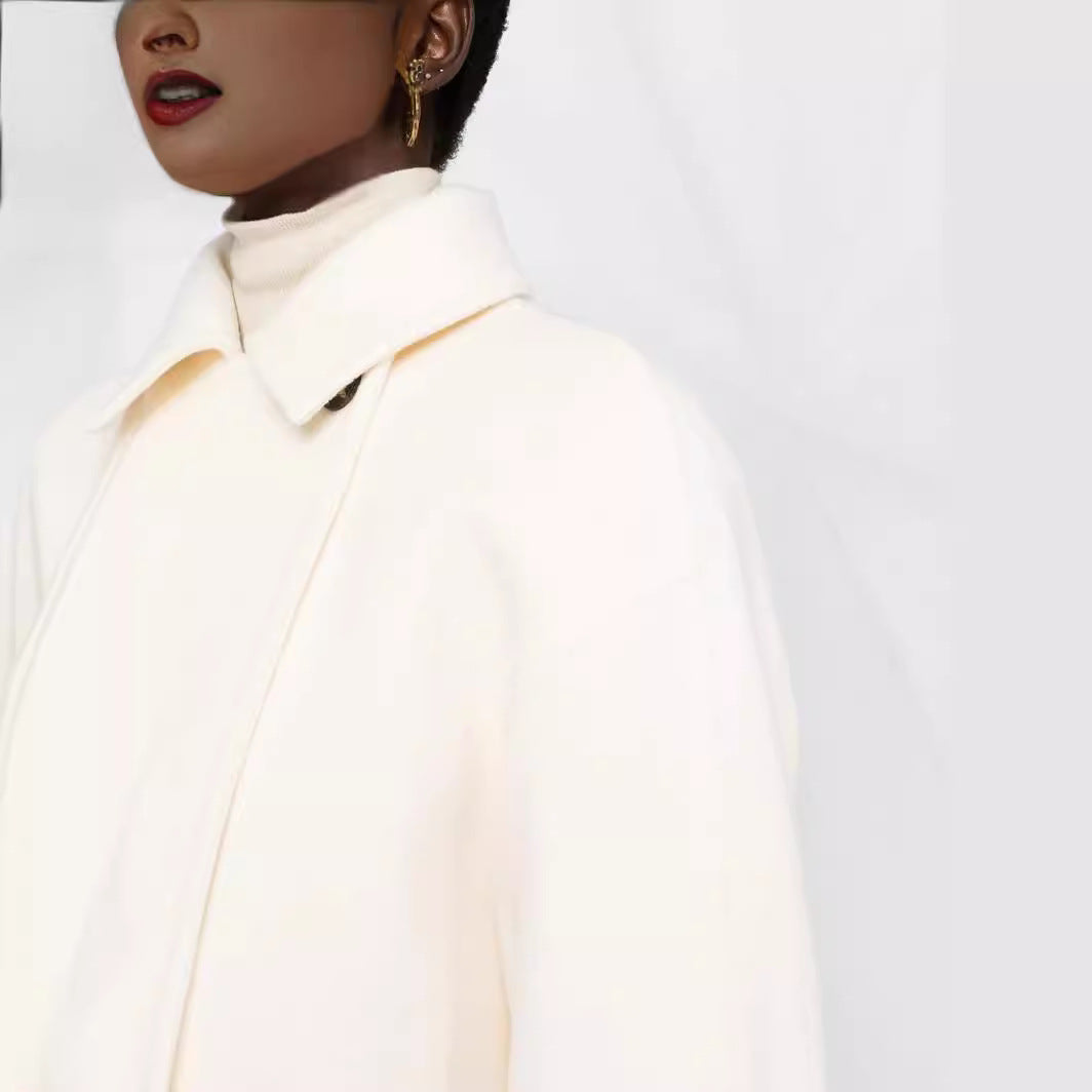 Damen Oversize Wollmix‑Mantel mit überschnittener Schulter und minimalistischer Knopfleiste Shop Nory