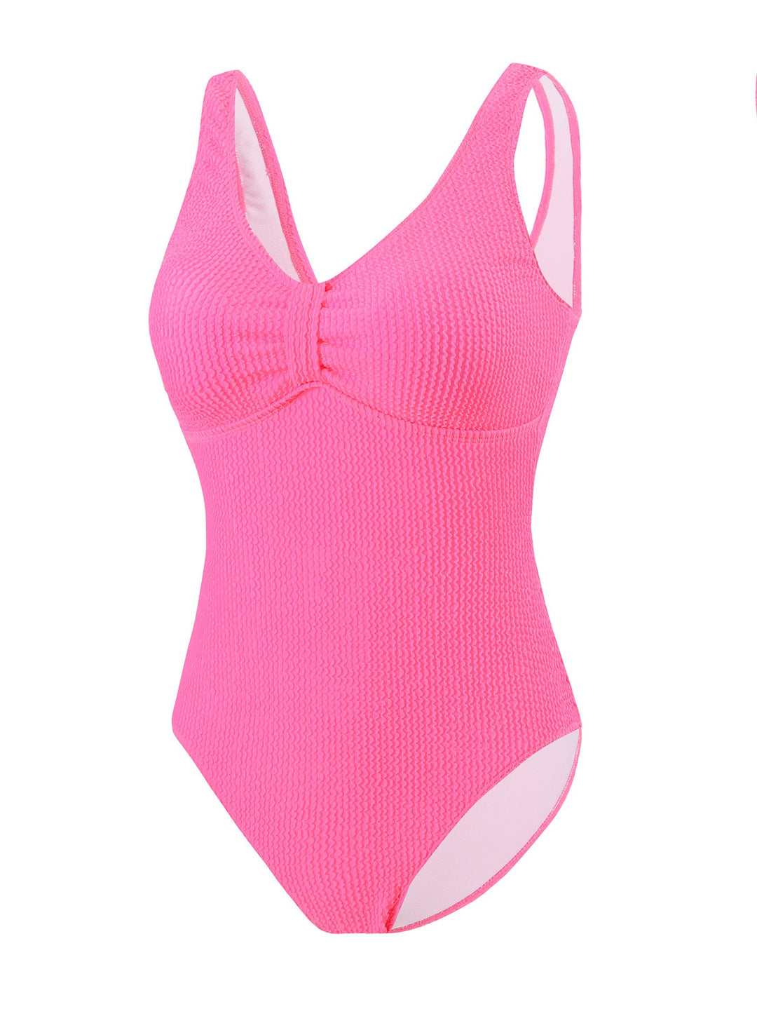 Damen Einteiliger Badeanzug mit raffinierten Rippstrick-Details