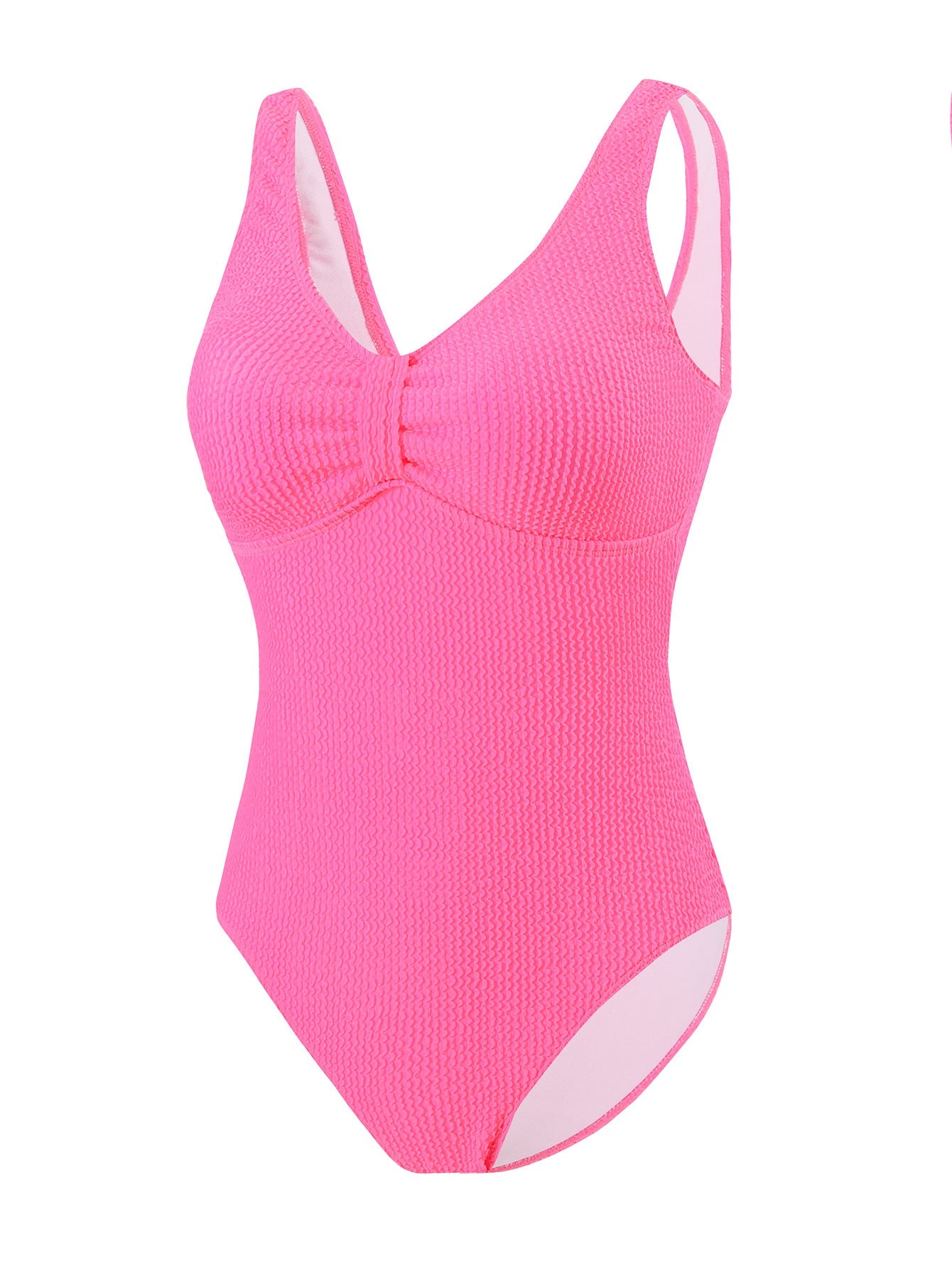 Damen Einteiliger Badeanzug mit raffinierten Rippstrick-Details