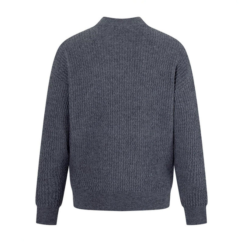 Herren Feinstrick-Pullover mit Strukturstrick und schmalem Stehkragen Shop Nory