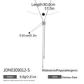 Damen Langes Kettenhalsband mit verstellbarem Anhänger aus hypoallergenem Edelstahl Shop Nory