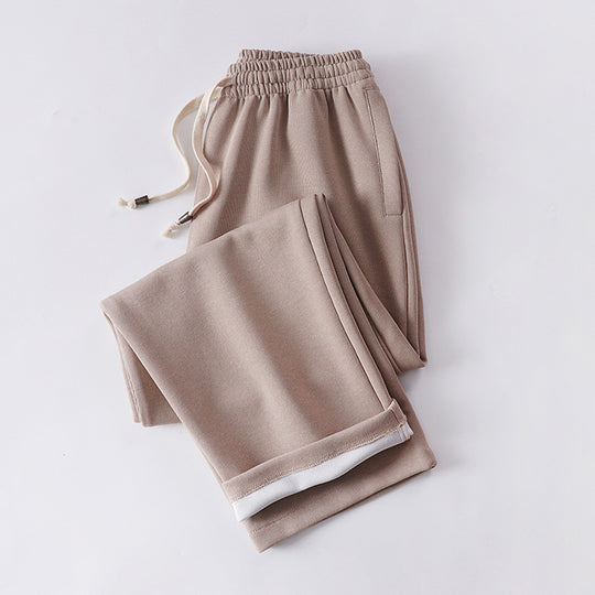 Unisex Gefütterte Fleece-Jogginghose mit elastischem Bund Kordelzug und schmalem Knöchelbündchen Shop Nory
