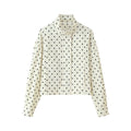 Damen trendige gepunktete Blousonjacke