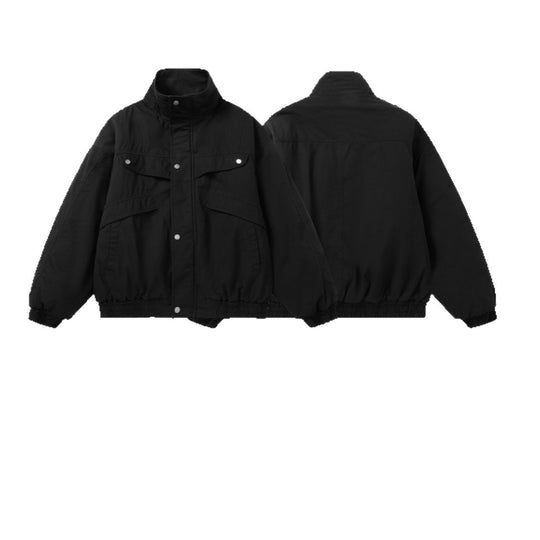Unisex Boxy‑Fieldjacke mit hohem Stehkragen und Utility‑Taschen Shop Nory