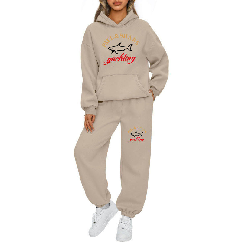 Damen oversized Hoodie und Jogginghose Set mit Kapuze Kängurutasche und gerippten Bündchen Shop Nory