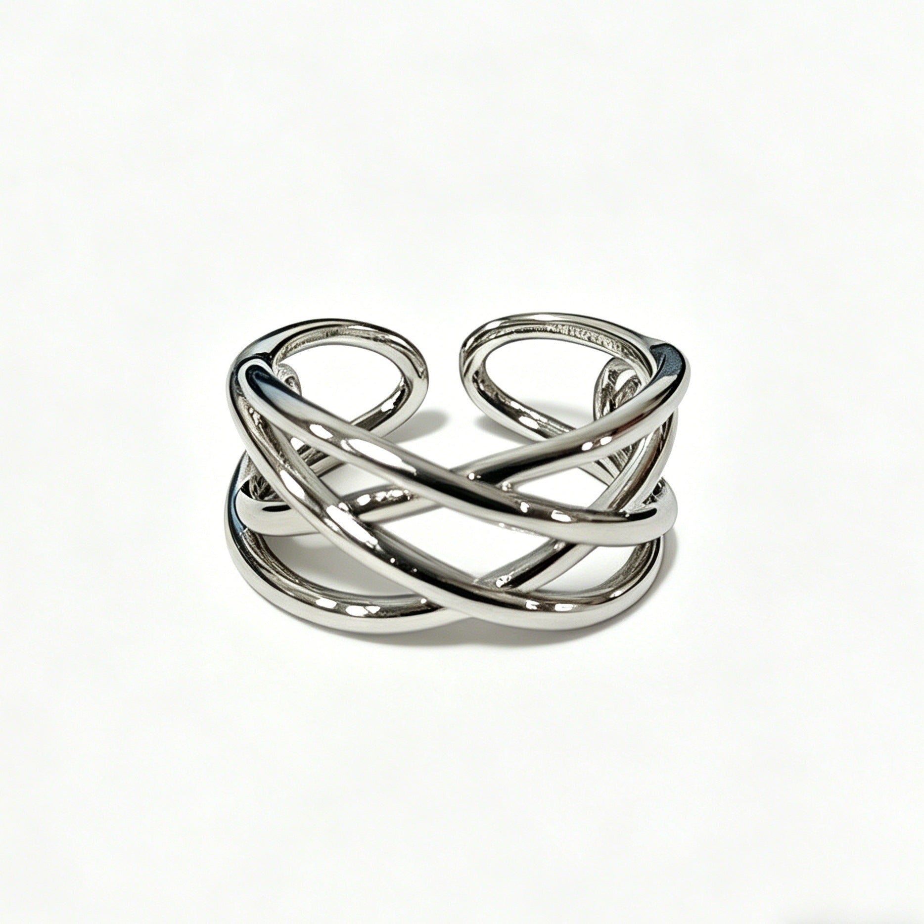 Damen moderner Ring mit geschwungenem Design und verspielten Elementen Shop Nory