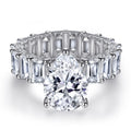 Damen Luxuriöser Ring mit tropfenförmigem Hauptstein und Zirkonia Shop Nory