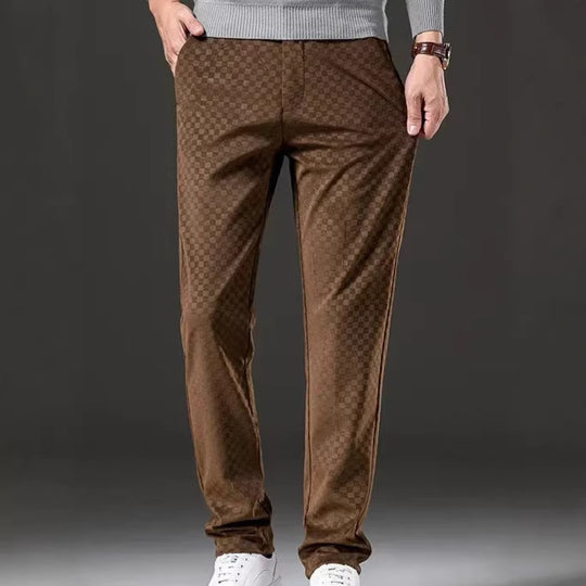 Herren Modische Freizeit-Hose mit Karomuster