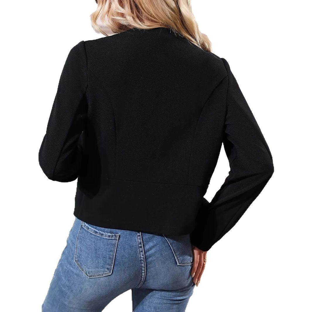 Damen Feine Kurzjacke mit strukturiertem Design und eleganten Details