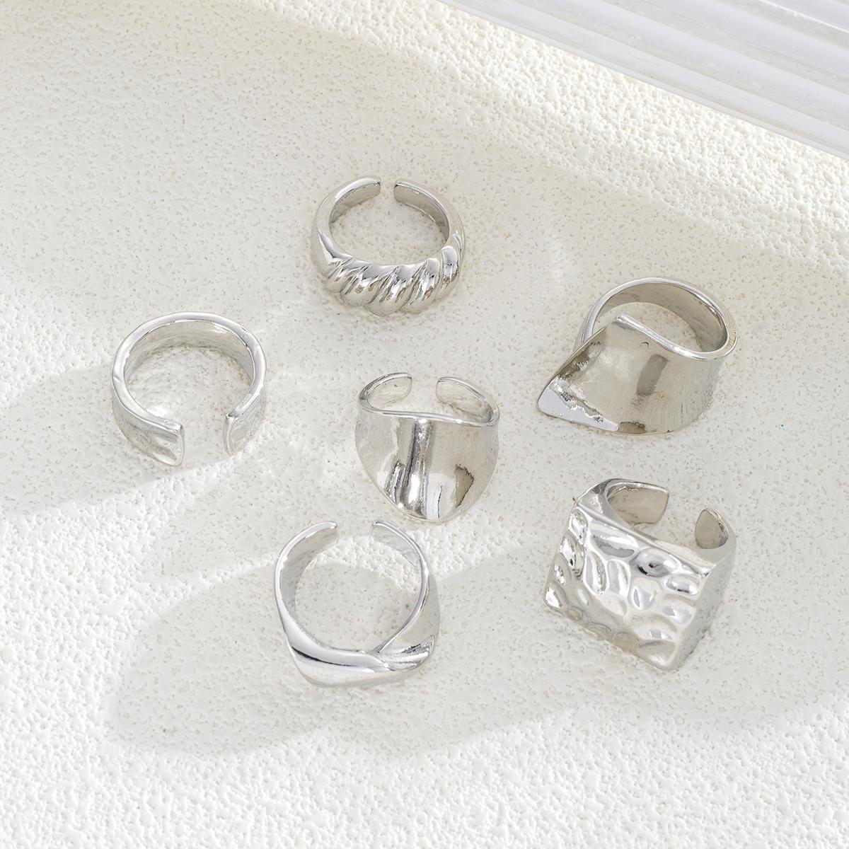 Damen Ring-Set mit einzigartigen texturierten Designs Shop Nory