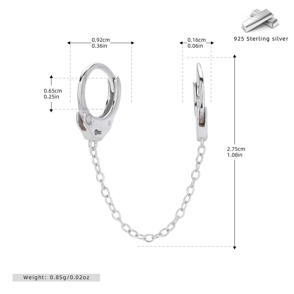 Damen Ohrhänger mit Kettenanhänger im modernen Design Shop Nory