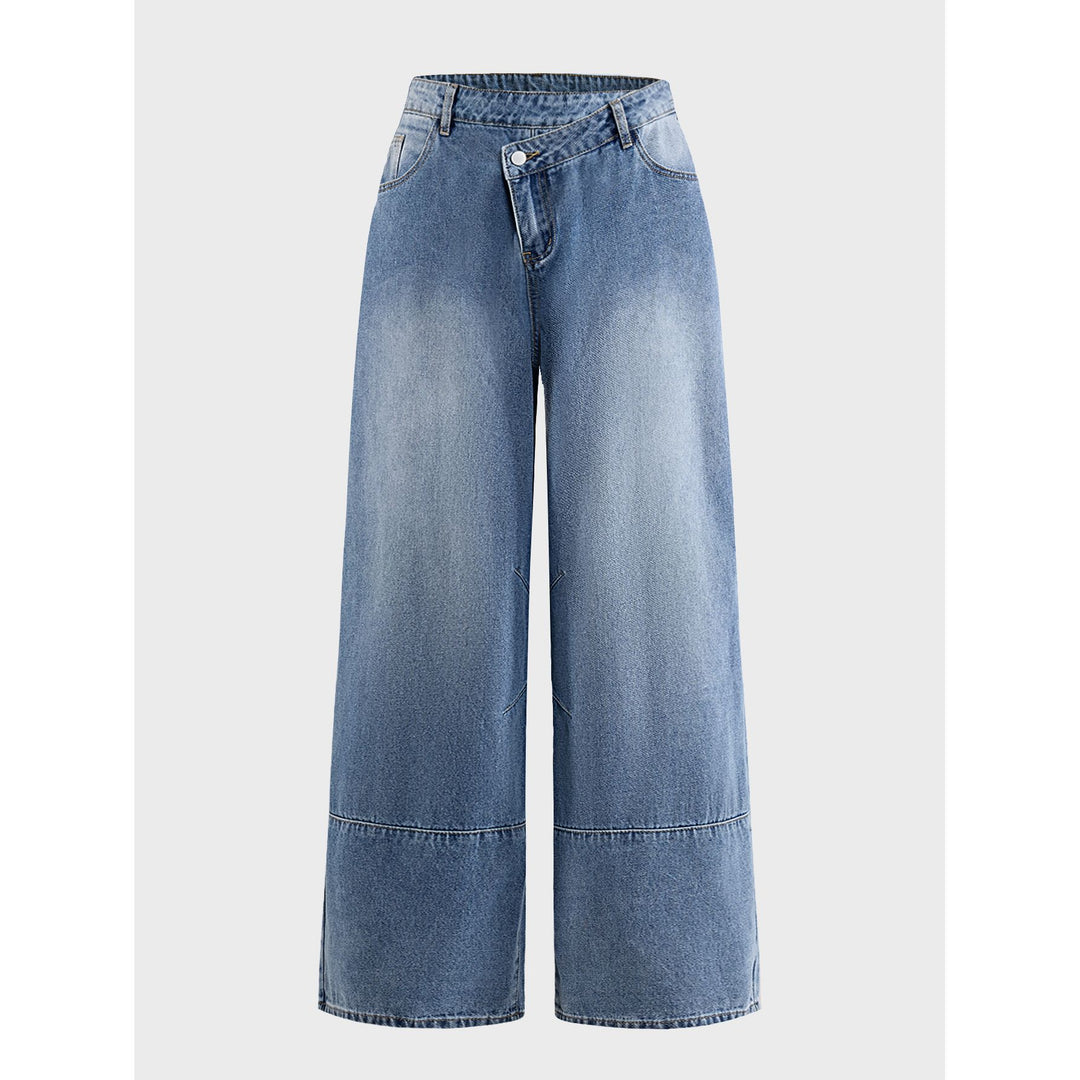 Damen Weite Denim-Hosen Shop Nory
