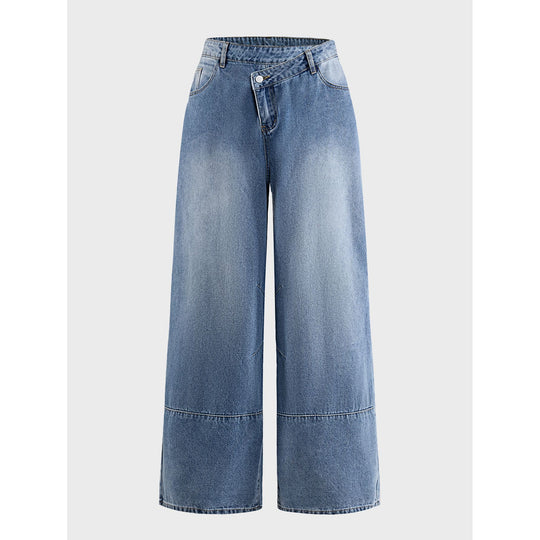 Damen Weite Denim-Hosen Shop Nory