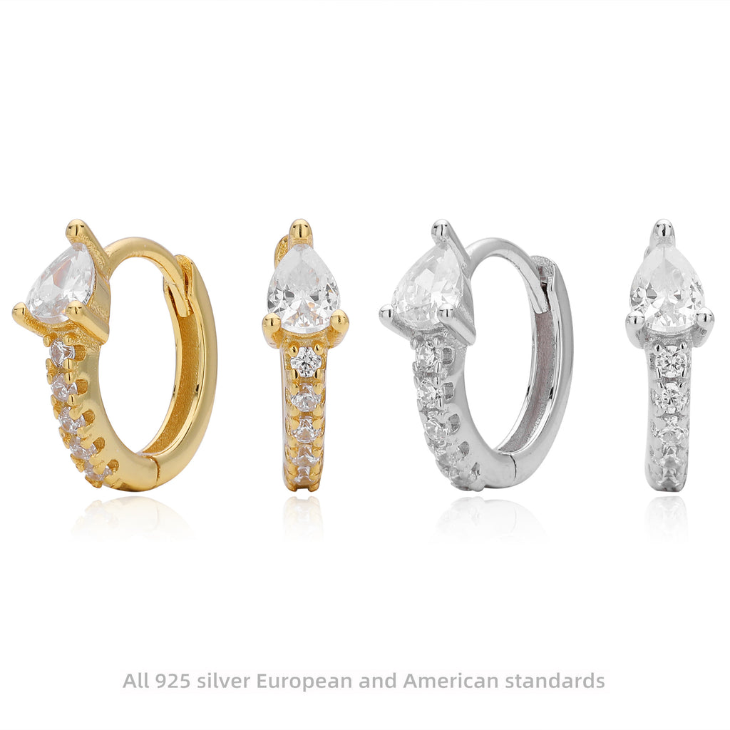 Damen Ohrhänger mit funkelndem Zirkonbesatz aus hochwertigem 925 Sterling Silber Shop Nory 1782843345