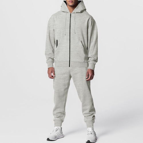 Herren nan zweiteiliges Trainingsset mit Reißverschluss-Kapuzenjacke und tapered Jogginghose Shop Nory