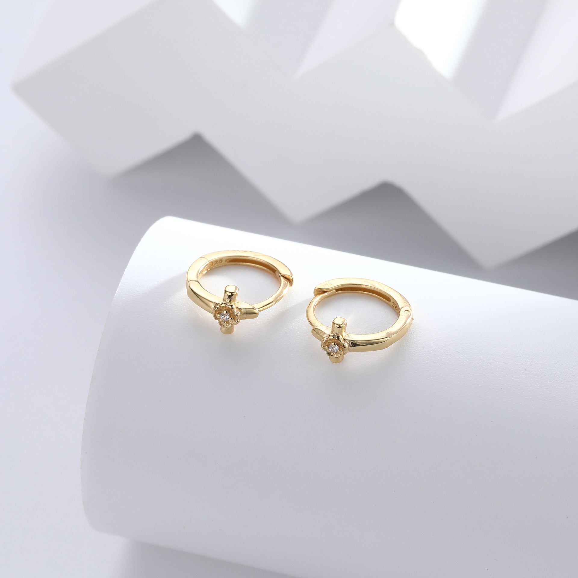 Damen Ohrhänger mit floralem Design aus 925 Sterling Silber Shop Nory