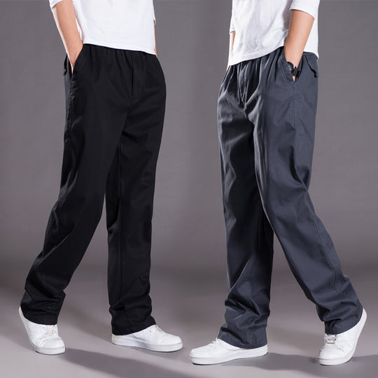 Herren Relaxed-Fit Freizeit-Chinohose mit elastischem Tunnelzug, vorgeformtem Bund und geradem Bein Shop Nory