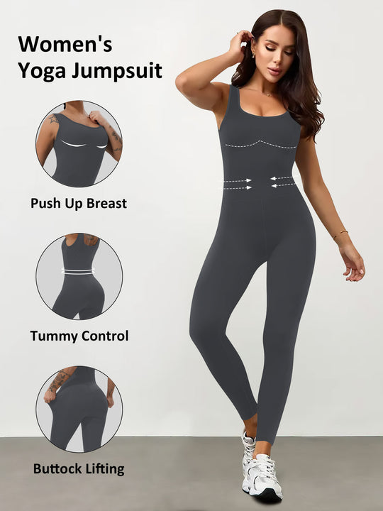 Damen Shaping-Yoga-Einteiler mit Push-Up-Bust, Taillenformung und Po-Lifting Shopy Nory