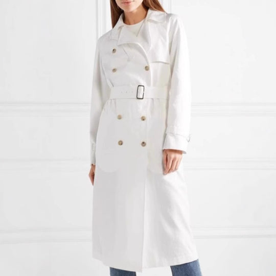 Damen Midilanger Einreihiger Trenchcoat mit Sturmlasche und verstellbaren Manschetten Shop Nory