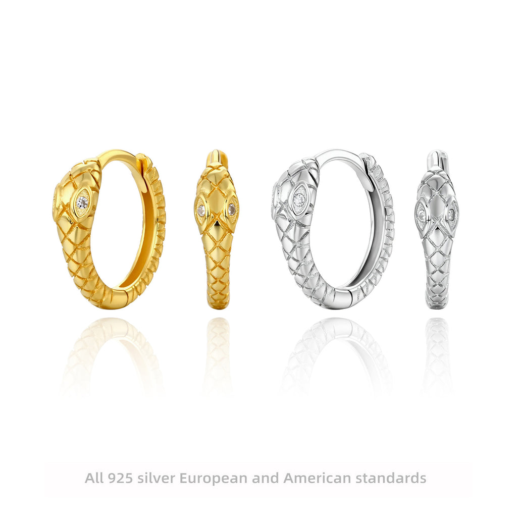 Damen Ohrhänger im einzigartigen Schlangendesign aus 925 Sterling Silber Shop Nory