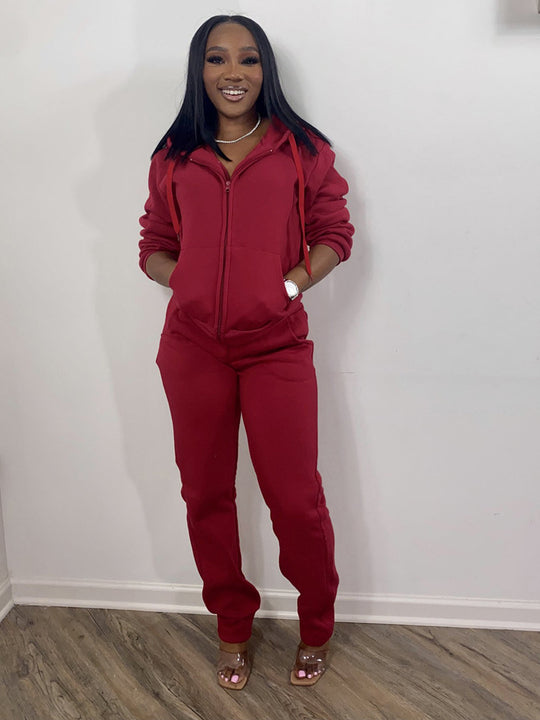 Damen nan Komfort-Zip-Hoodie mit taillenhoher Bootcut-Jogginghose Set Shop Nory