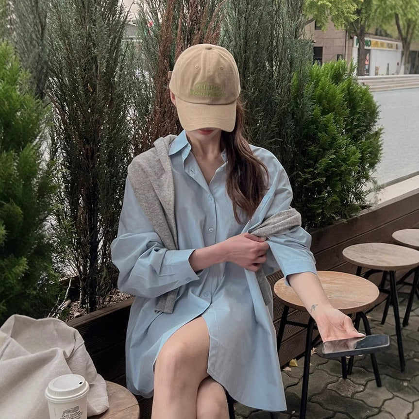 Damen Leichtes Oversize-Popeline Hemdshirt-Minikleid mit kastiger Silhouette und weiten Manschetten Shop Nory