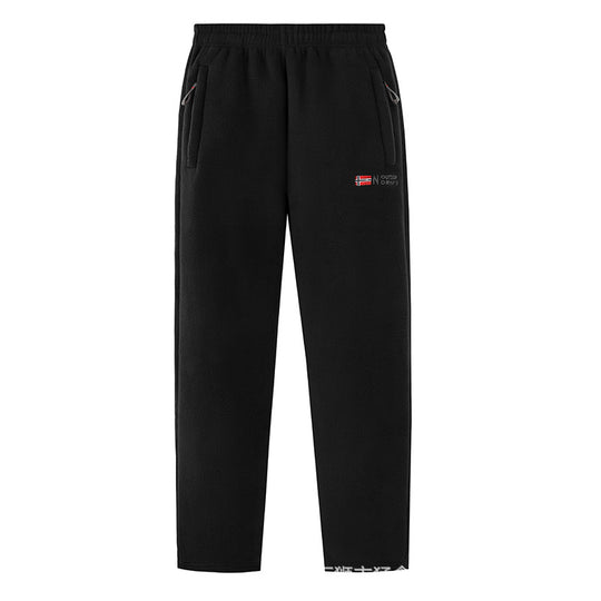 Damen Bequeme Thermo-Fleece-Jogginghose mit Gummibund und Reißverschlusstaschen Shop Nory
