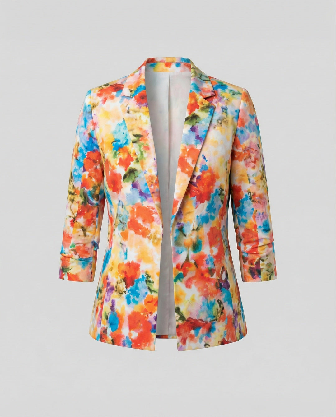 Damen Blazer mit floralem Muster und eleganter Silhouette