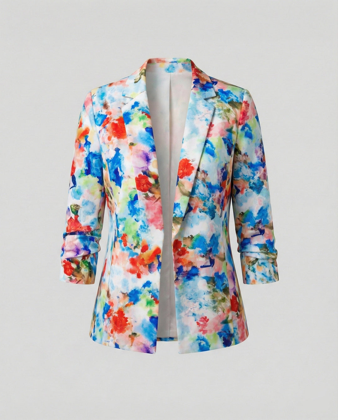 Damen Blazer mit floralem Muster und eleganter Silhouette