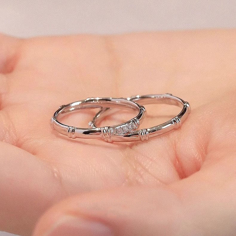 Damen eleganter Ring mit filigraner Detailarbeit und funkelnden Zirkonia Shop Nory