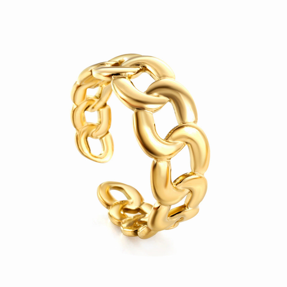 Damen moderner Offener Ring mit trendigem Schriftzug Liebe Shop Nory