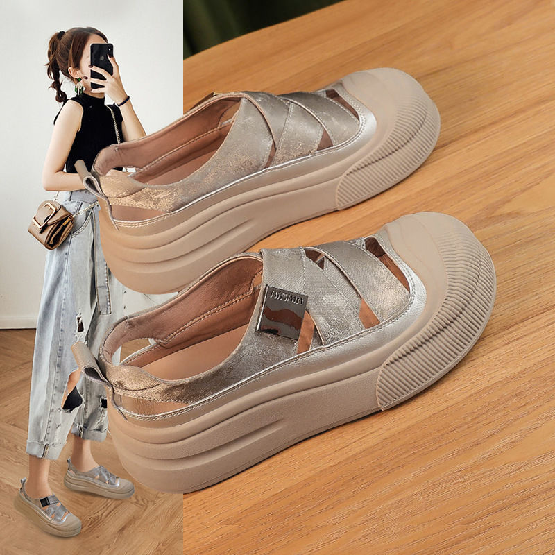 Damen Komfortable Plateau Slipper
